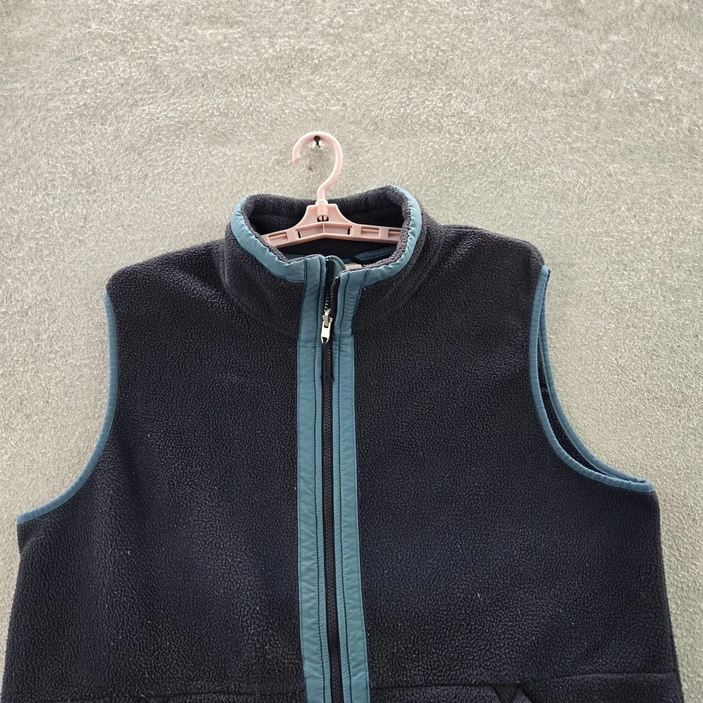 The North Face Men Vest XL Navy Carbondale‎ Fleece Outdoor Logo Sleeveless